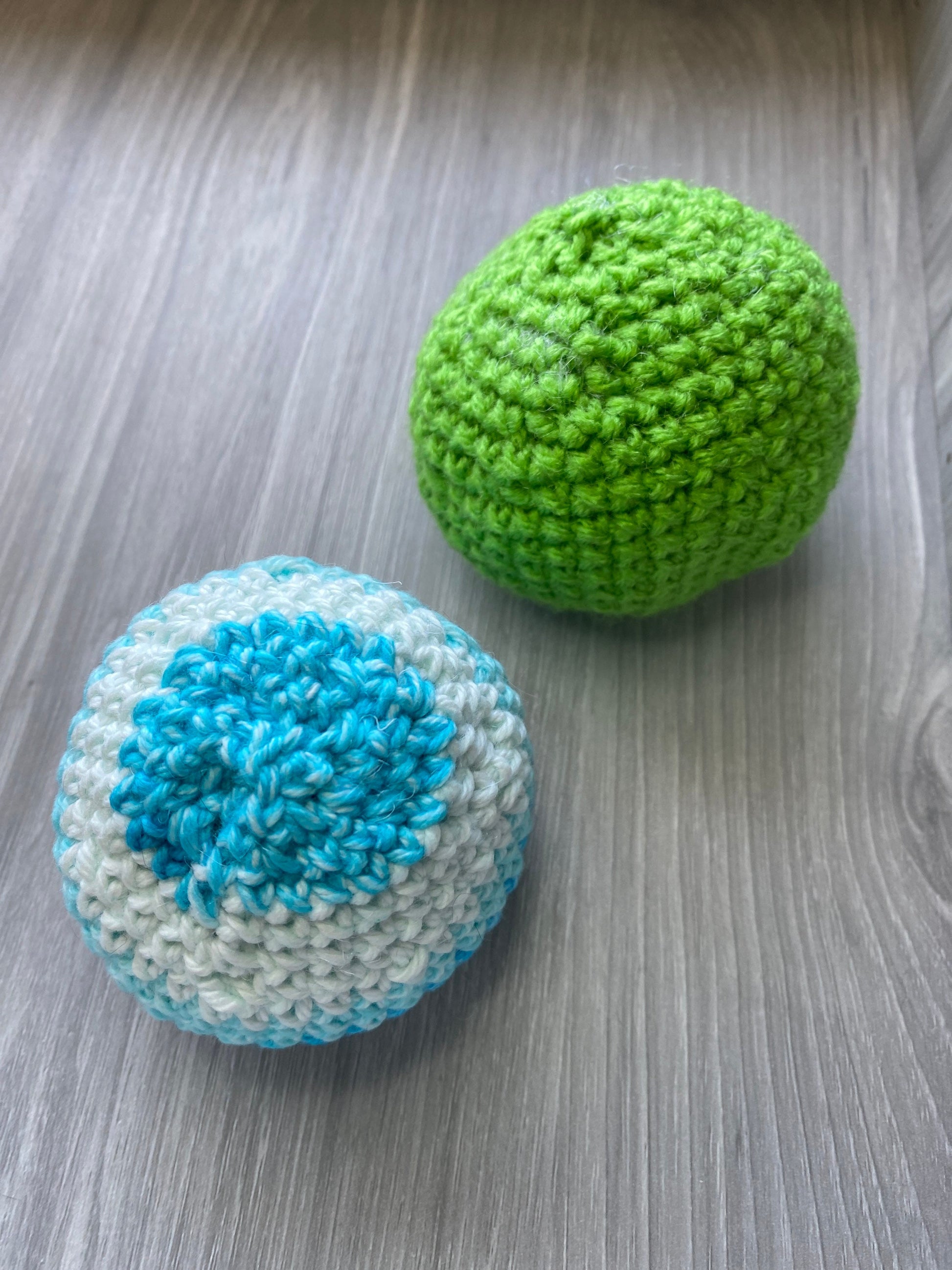 Crocheted catnip ball