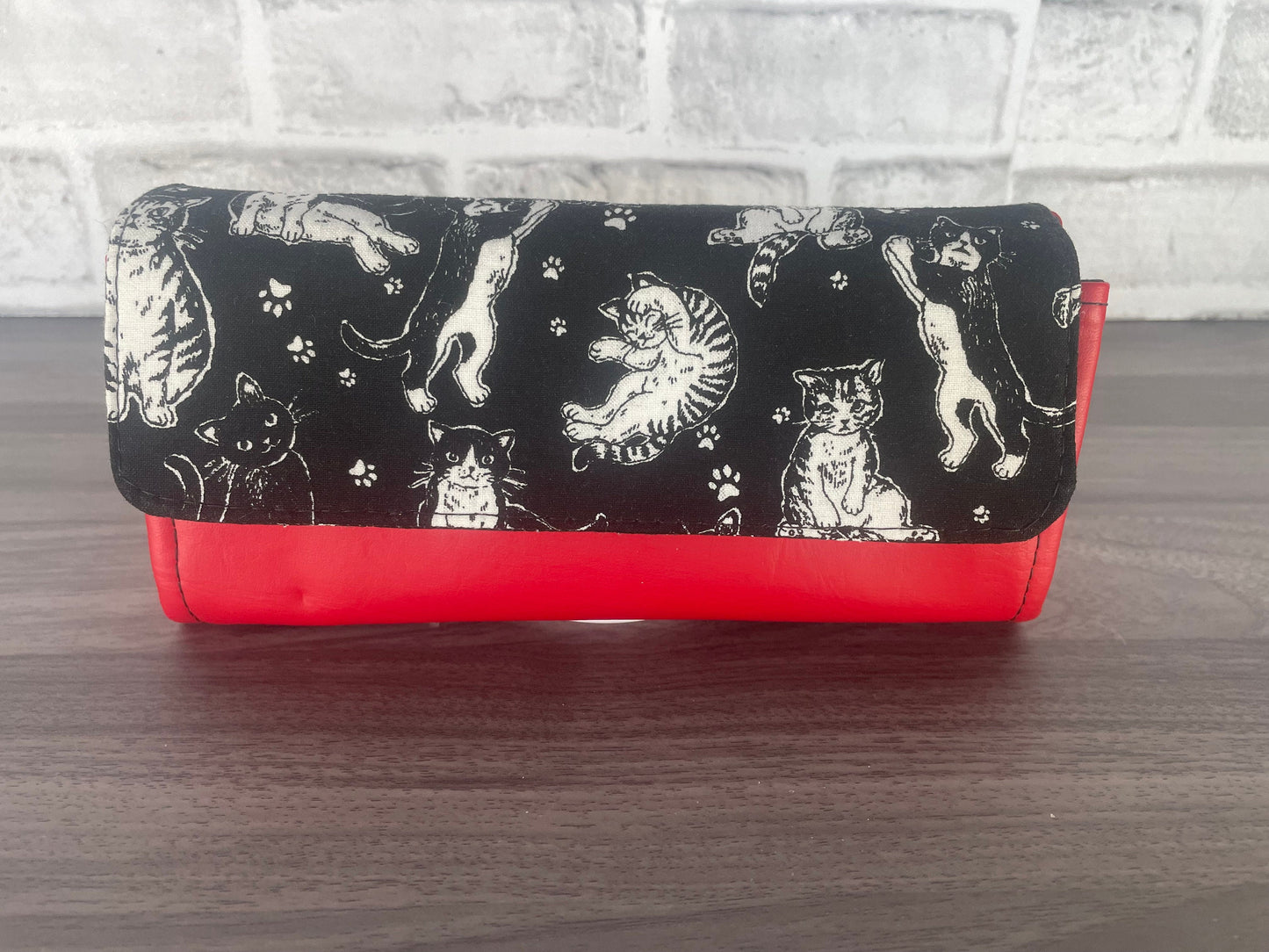 Black, White and Red Cat Wallet